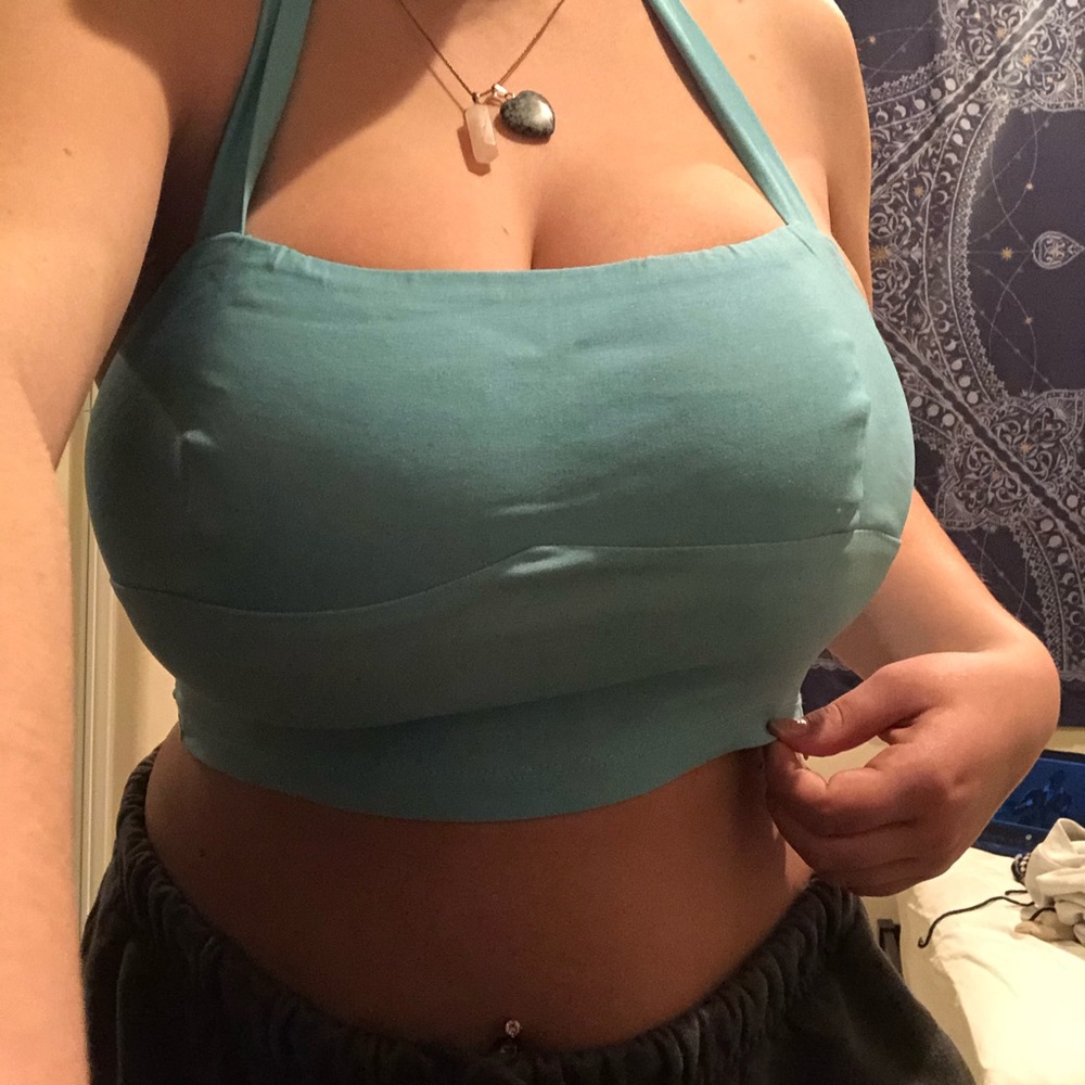 Blue Verge Girl crop top